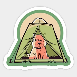 Camping with Doggo - Adventure with your Dog Sticker